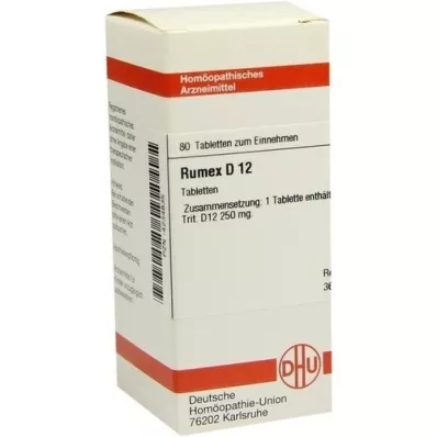 RUMEX D 12 comprimidos, 80 unidades RUMEX D 12 comprimidos, 80 unidades
