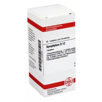 SYMPHYTUM D 12 comprimidos, 80 unidades SYMPHYTUM D 12 comprimidos, 80 unidades