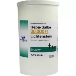 HEPA SALBE 30.000 UI de Liechtenstein, 1000 g