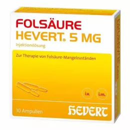 FOLSÄURE HEVERT Ampolas de 5 mg, 10 unidades