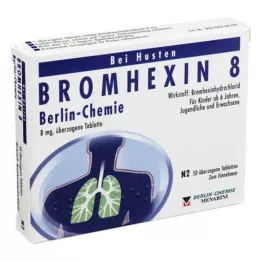 BROMHEXIN 8 comprimidos revestidos Berlin Chemie, 50 unidades