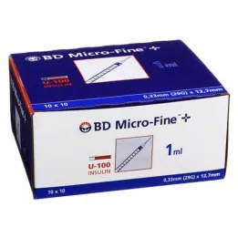 BD MICRO-FINE+ Seringa de insulina 1 ml U100 12,7 mm, 100X1 ml