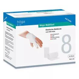 HÖGA-MUBILAST Bandagem de fixação 8 cmx4 m com celofane, 1 pc