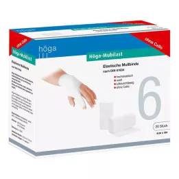 HÖGA-MUBILAST Bandagem de fixação 6 cmx4 m sem celofane, 20 unidades