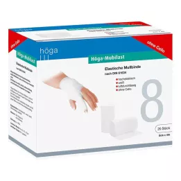 HÖGA-MUBILAST Bandagem de fixação 8 cmx4 m sem celofane, 20 unidades