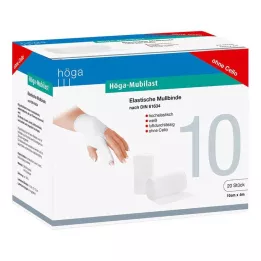 HÖGA-MUBILAST Bandagem de fixação 10 cmx4 m sem celofane, 20 unidades