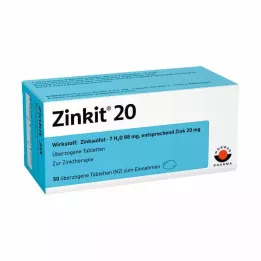 ZINKIT 20 comprimidos revestidos, 50 unidades