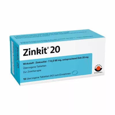 ZINKIT 20 comprimidos revestidos, 50 unidades ZINKIT 20 comprimidos revestidos, 50 unidades