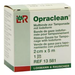 OPRACLEAN Atadura de gaze para tampão com iodofórmio 2 cm x 5 m, 1 peça
