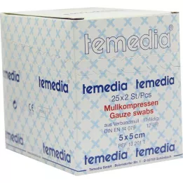 MULLKOMPRESSEN 5x5 cm estéril 12 camadas 17 camadas, 50 unidades