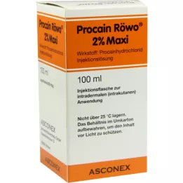 PROCAIN Frascos de injeção Röwo 2% Maxi, 100 ml