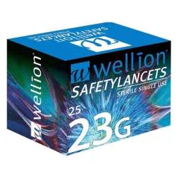WELLION Lança descartável de segurança Safetylancets 23 G, 25 unid
