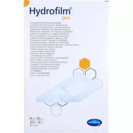 HYDROFILM Bandagem plus transparente 9x15 cm, 5 unid