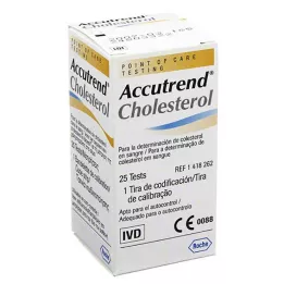 ACCUTREND Tiras de teste de colesterol, 25 unidades