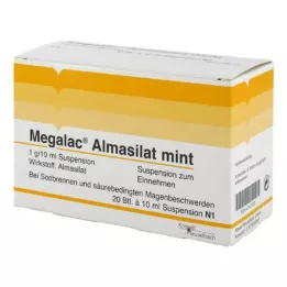 MEGALAC Almasilat suspensão de menta, 20X10 ml