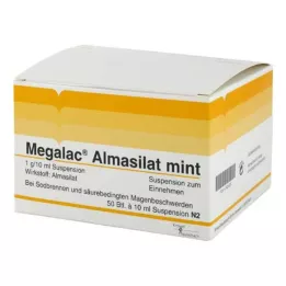 MEGALAC Almasilat suspensão de menta, 50X10 ml