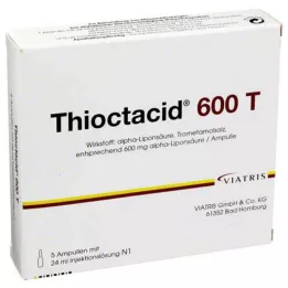 THIOCTACID Solução injetável 600 T, 5X24 ml