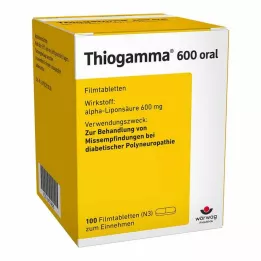 THIOGAMMA 600 comprimidos revestidos por película orais, 100 unidades