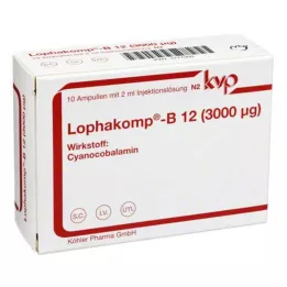 LOPHAKOMP Solução injetável de B12 3.000 μg, 10X2 ml