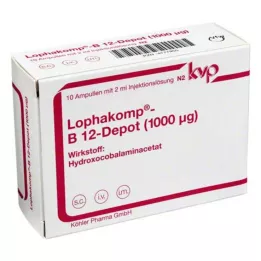 LOPHAKOMP B 12 Depot 1000 μg solução injetável, 10X2 ml