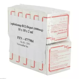 LOPHAKOMP Solução injetável B 12 Depot 1000 μg, 100X2 ml