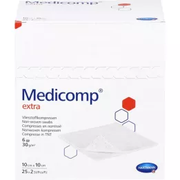 MEDICOMP lã extra comp.estéril 10x10 cm 6 camadas, 50 unid