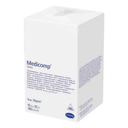 MEDICOMP lã extra comp. não estéril 10x10 cm 6 camadas, 100 peças