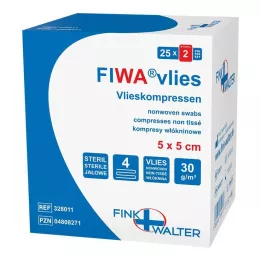 VLIESKOMPRESSEN 5x5 cm estéril 4 camadas, 25X2 peças