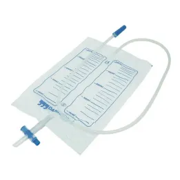 Saco de urina não estéril 2000 ml Nrv com válvula cruzada de drenagem, 1 peça