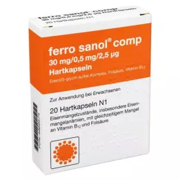 FERRO SANOL comp. Cápsulas duras com pellets revestidos, 20 unidades