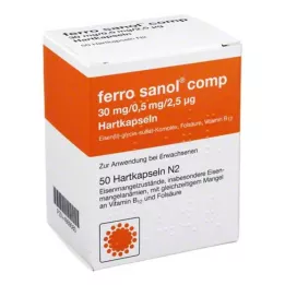 FERRO SANOL comp. Cápsulas duras com pellets revestidos, 50 unidades