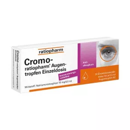 CROMO-RATIOPHARM Colírio dose única, 20X0,5 ml