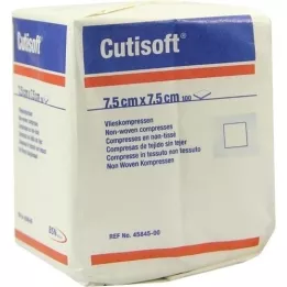 CUTISOFT Compressas de lã 7,5x7,5 cm não estéreis, 100 peças