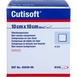 CUTISOFT Compressas de lã 10x10 cm estéreis, 50x2 peças