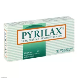 PYRILAX Supositórios de 10 mg, 6 unidades