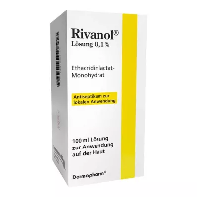 RIVANOL Solução 0,1%, 100 ml RIVANOL Solução 0,1%, 100 ml