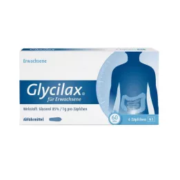 GLYCILAX Supositórios para adultos, 6 pcs