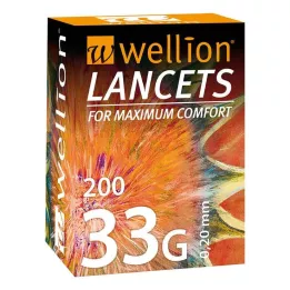 WELLION Lancetas 33 G, 200 unidades