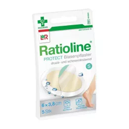 RATIOLINE gesso protetor blister 3,8x6 cm pequeno, 5 unid
