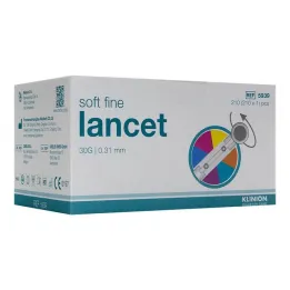 Lancetas Klinion Soft de cor fina 30 G, 210 un