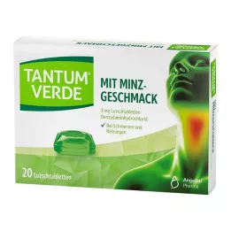 TANTUM VERDE Pastilhas de 3 mg com sabor a menta, 20 unidades