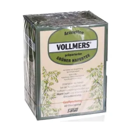 Vollmers preparou sacos de filtro de chá de aveia verde, 40 unidades