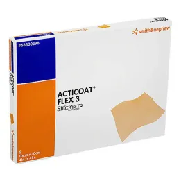 Atadura Acticoat Flex 3 10x10 cm, 5 unid