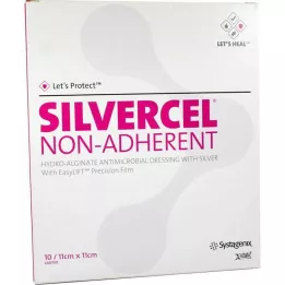 SILVERCEL compressas não aderentes 11x11 cm, 10 unid