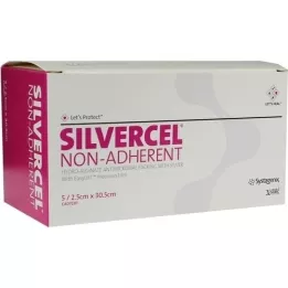 SILVERCEL Tamponamento não aderente 2,5x30,5 cm, 5 unidades