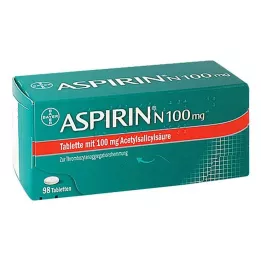 ASPIRIN Comprimidos de N 100 mg, 98 unidades