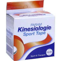 KINESIOLOGIE Fita esportiva 5 cmx5 m vermelha, 1 peça