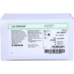 STERICAN Cânulas 14 Gx3 1/8 2,1x80 mm, 100 peças
