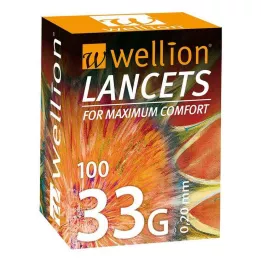 WELLION Lancetas 33 G, 100 unid
