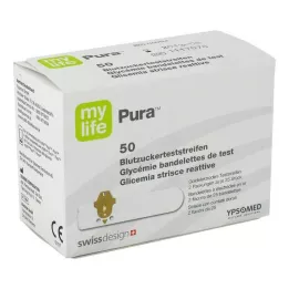 MYLIFE Tiras de teste de açúcar no sangue Pura, 50 unidades